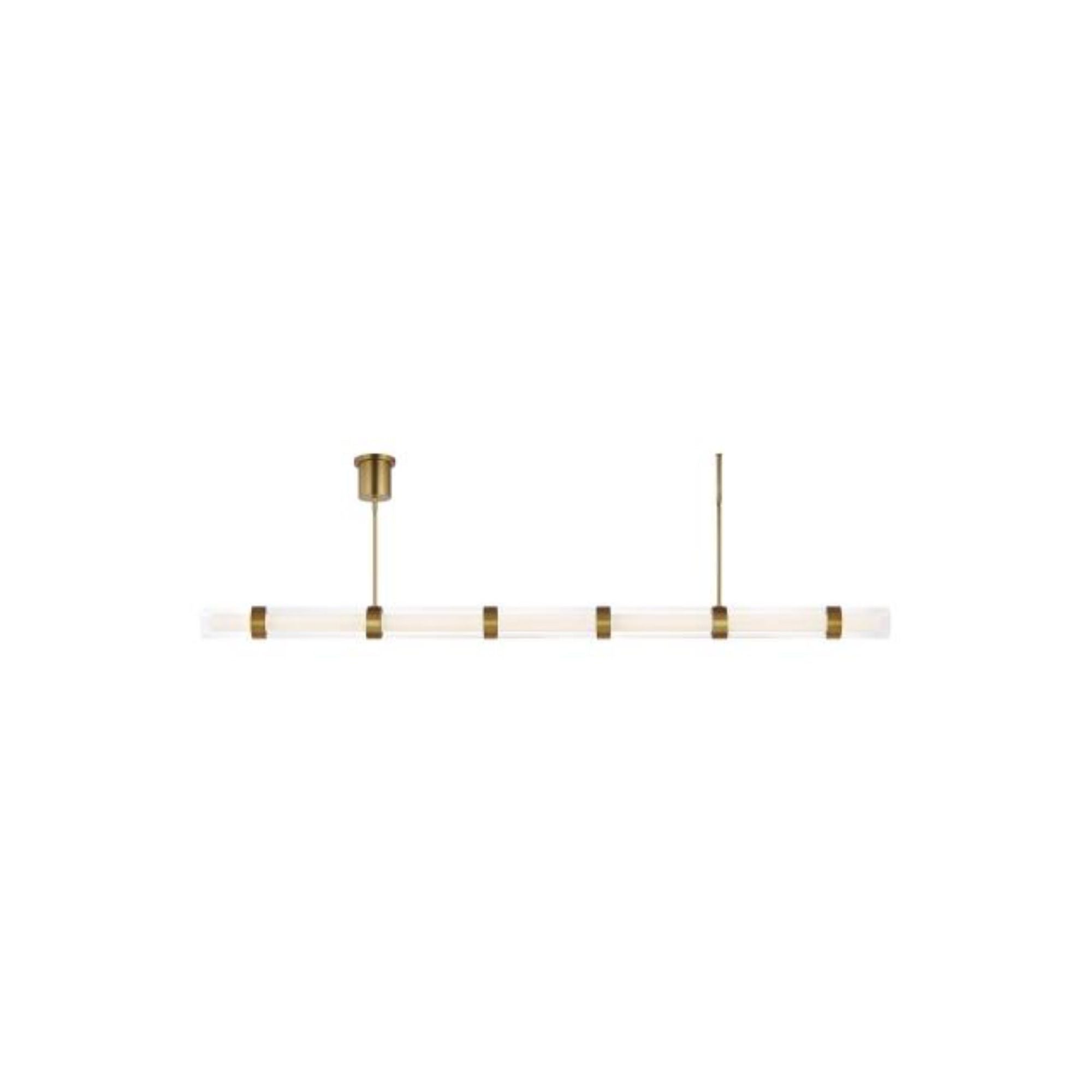 Wit Linear Suspension Linear Suspension 1-Light LED 3000K Aged Brass by Sean Lavin