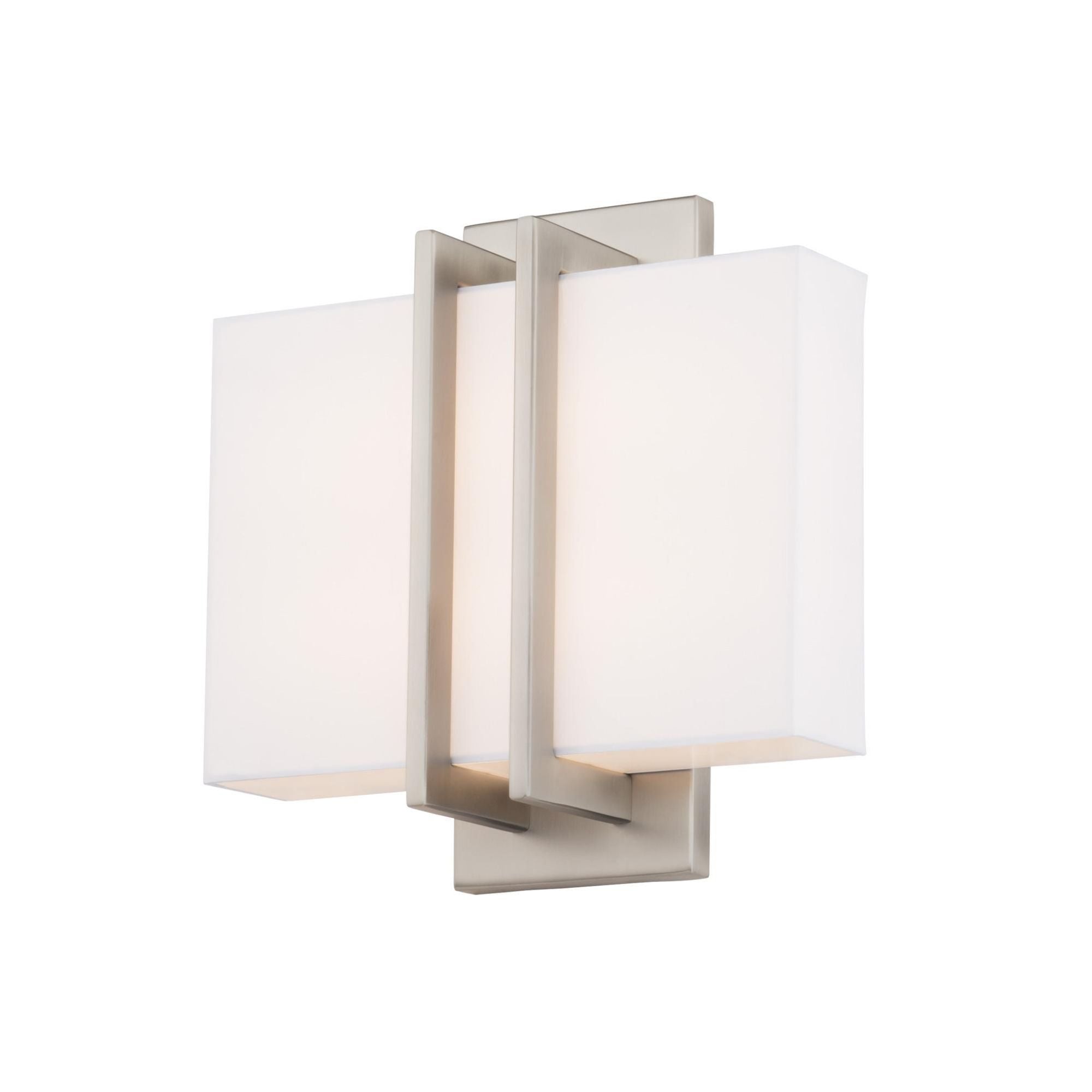 Downton 11in LED Wall Light 3-CCT 2700K-3000K-3500K Set to 3500K in Brushed Nickel