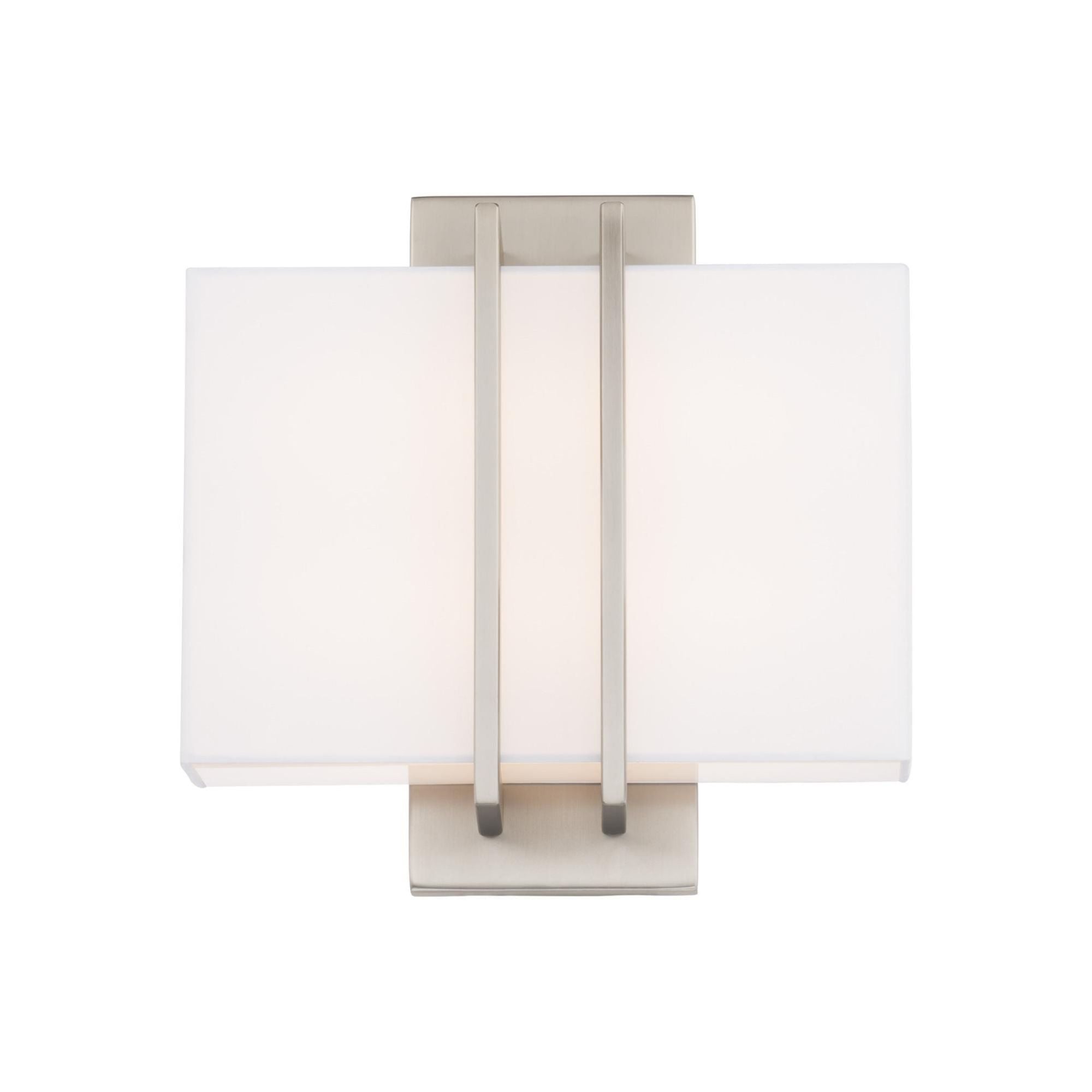 Downton 11in LED Wall Light 3-CCT 2700K-3000K-3500K Set to 2700K in Brushed Nickel