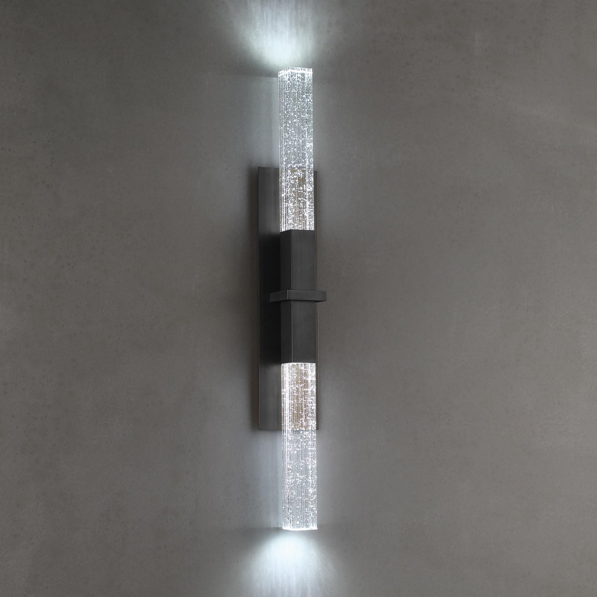 Cinema 35in LED Double Light Wall Sconce 3500K in Black