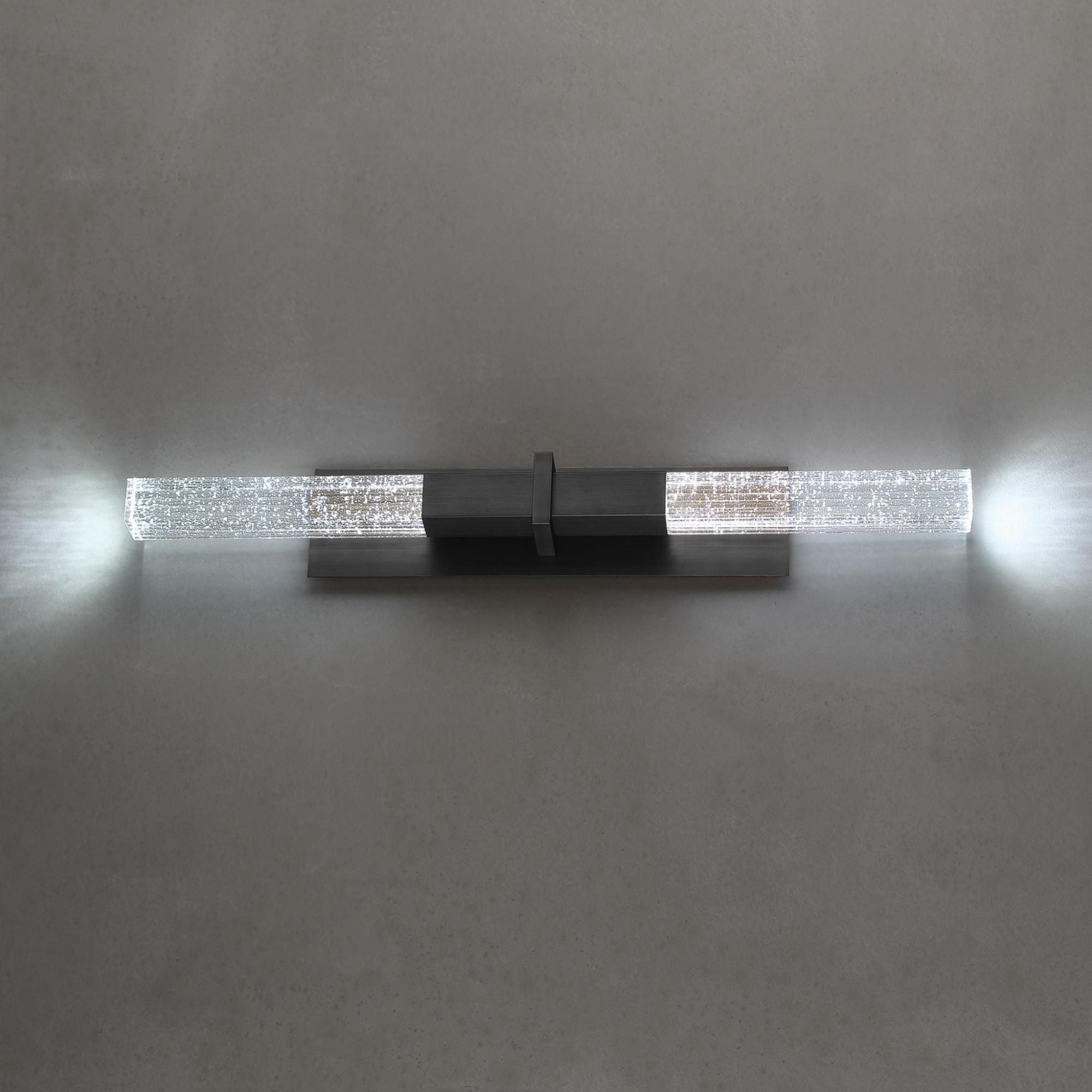 Cinema 35in LED Double Light Wall Sconce 3500K in Black