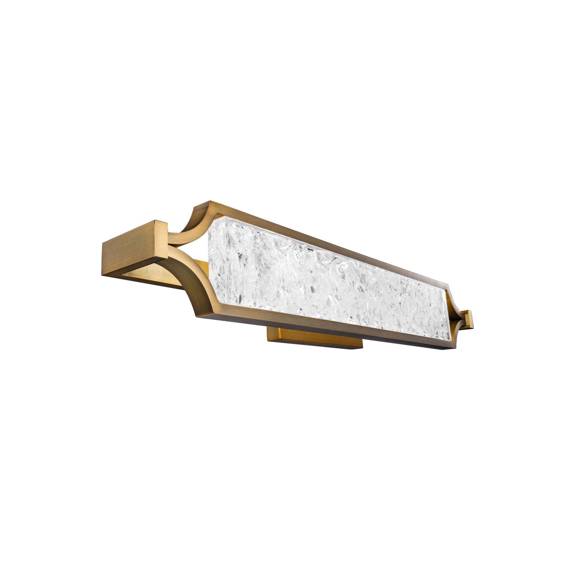 Emblem 28in LED Bathroom Vanity or Wall Light 3000K in Aged Brass