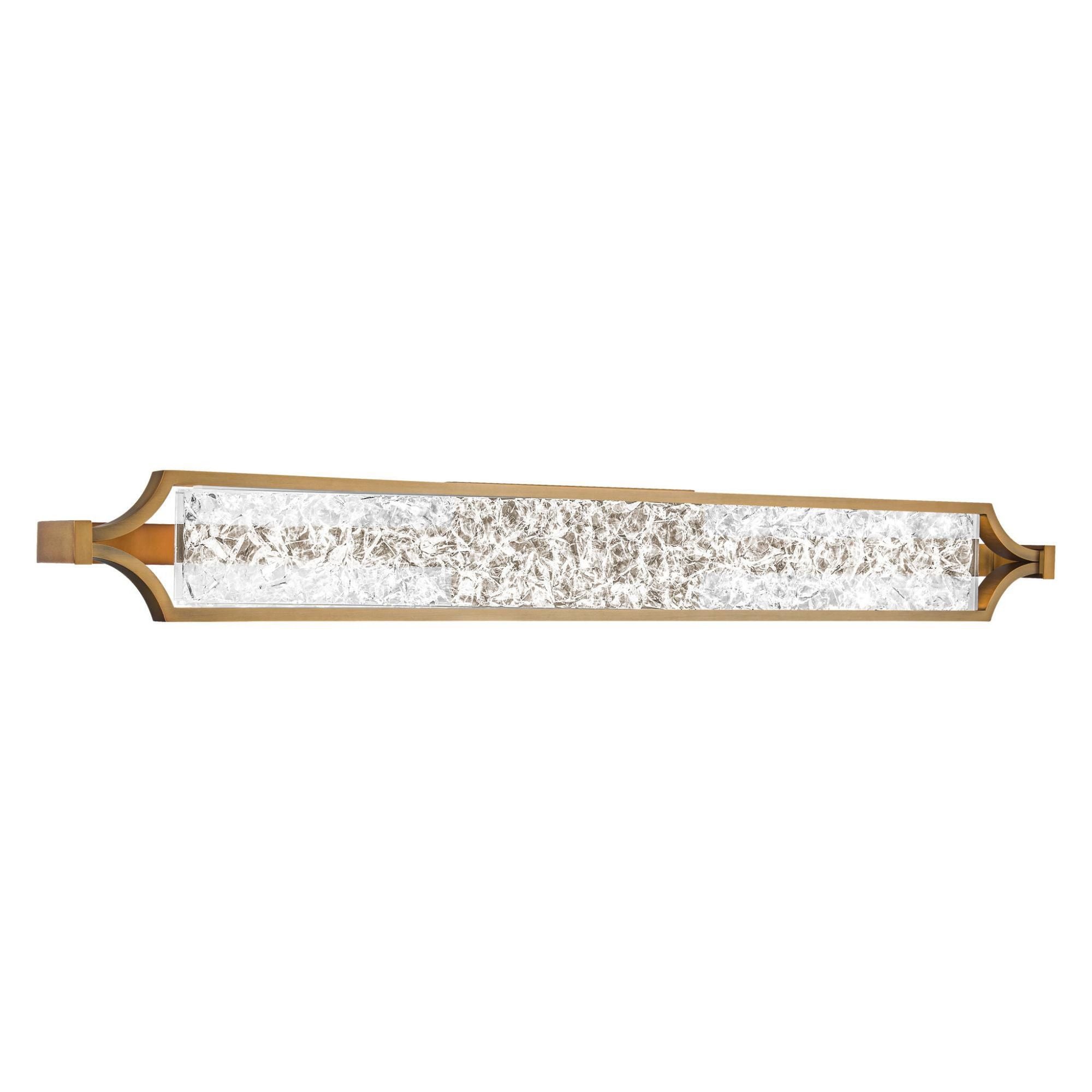 Emblem 38in LED Bathroom Vanity or Wall Light 3000K in Aged Brass