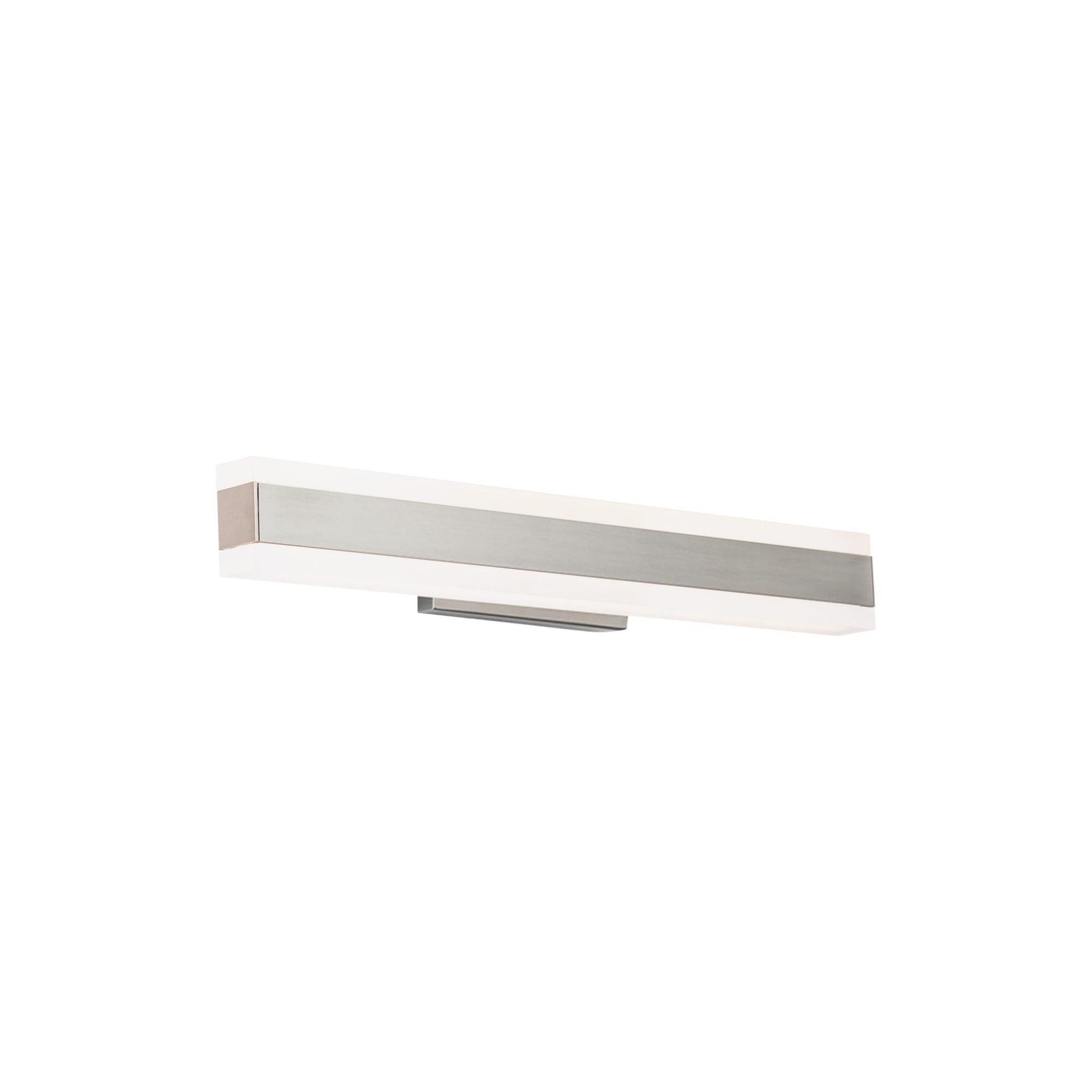 Cinch 19in LED Bathroom Vanity or Wall Light 3-CCT 2700K-3000K-3500K Set to 3500K in Brushed Nickel