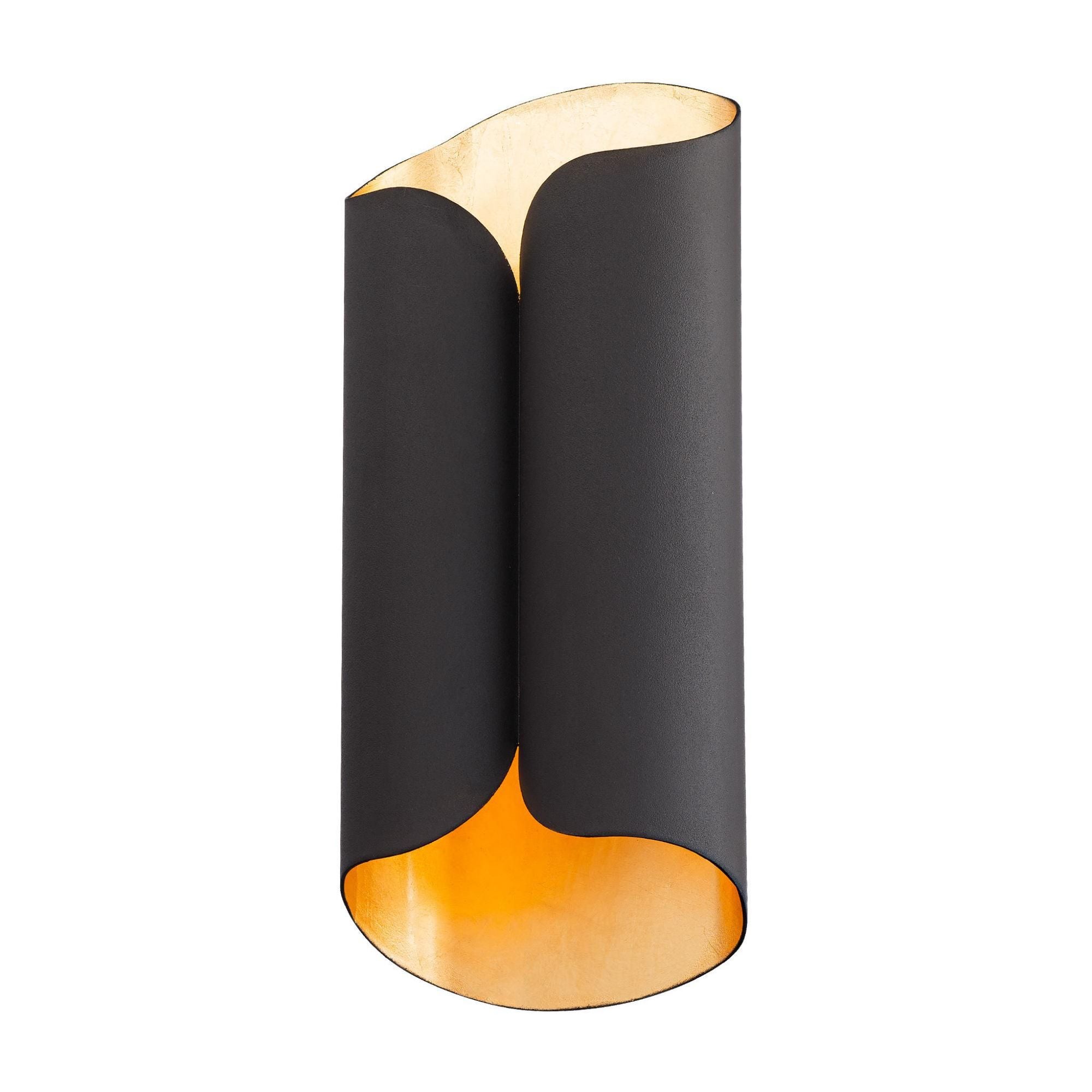 Opus 14in LED Wall Light 3000K with Hand Applied Gold Leaf in Bronze