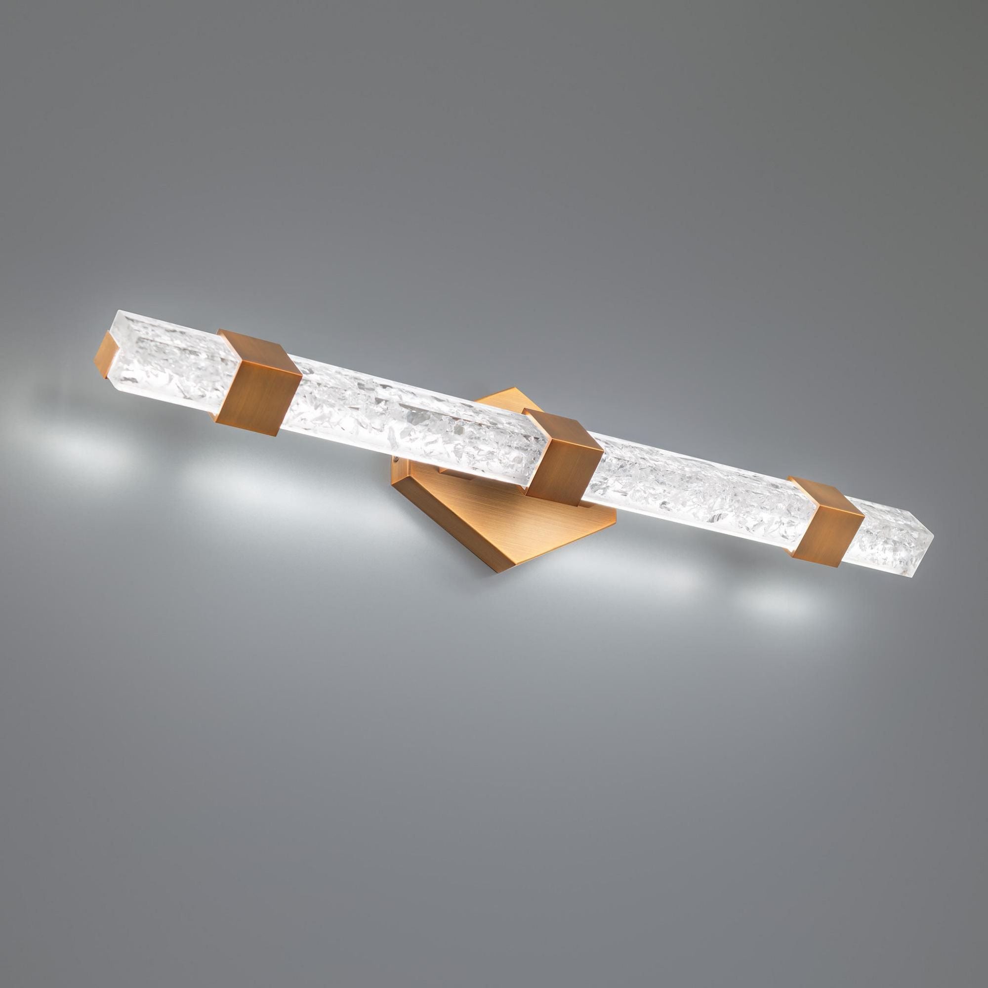 Regal 28in LED Bathroom Vanity or Wall Light 3000K in Aged Brass