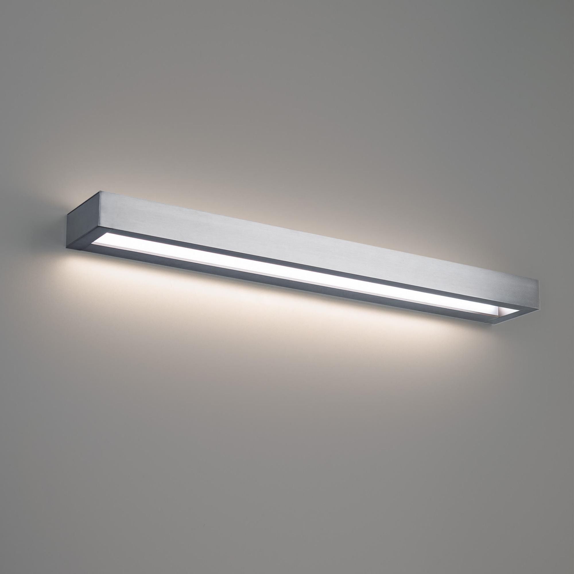 Open Bar 27in LED Bathroom Vanity or Wall Light 3-CCT 2700K-3000K-3500K Set to 2700K in Brushed Nickel