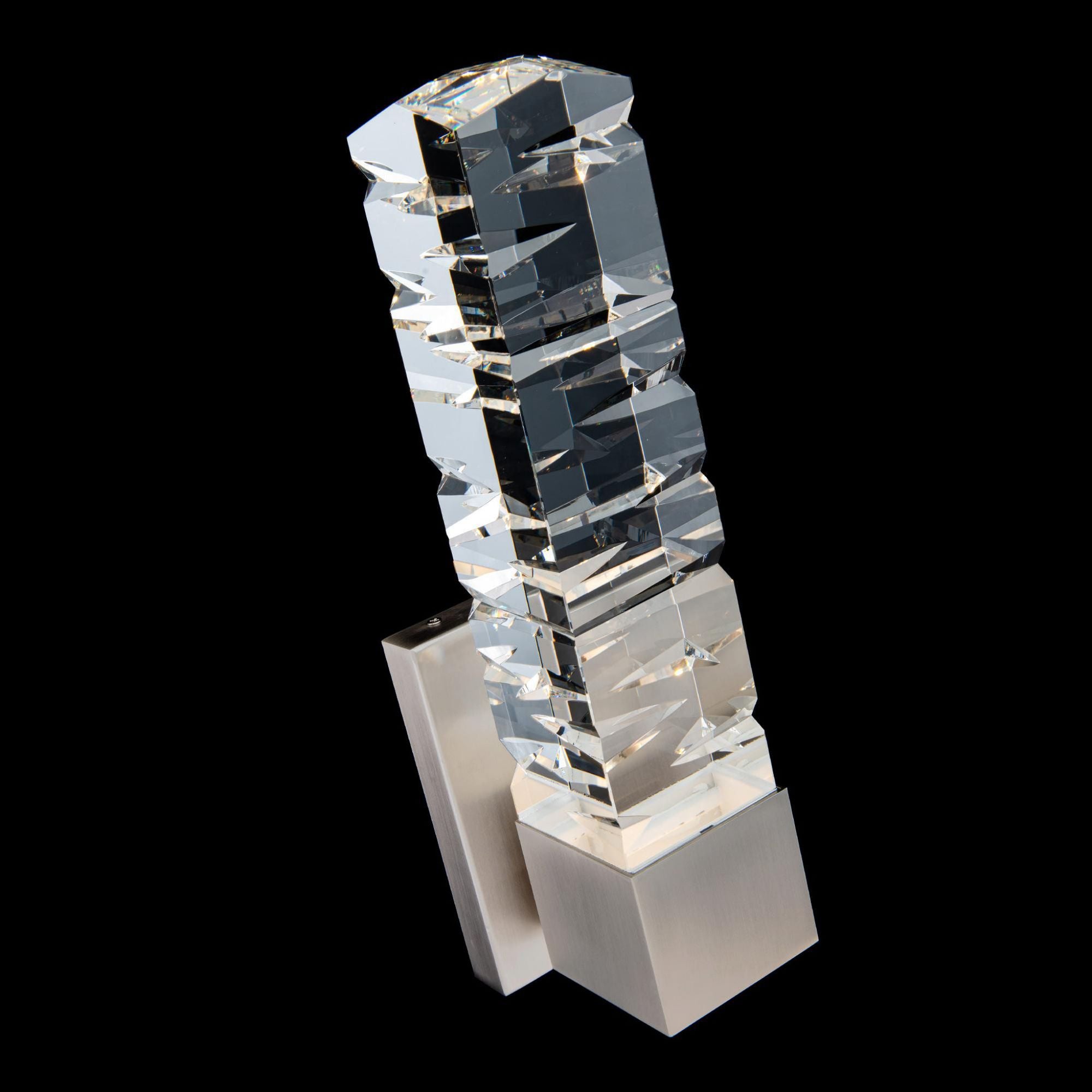 Juliet 15in LED Wall Sconce 3500K with K-9 Faceted Crystal in Brushed Nickel