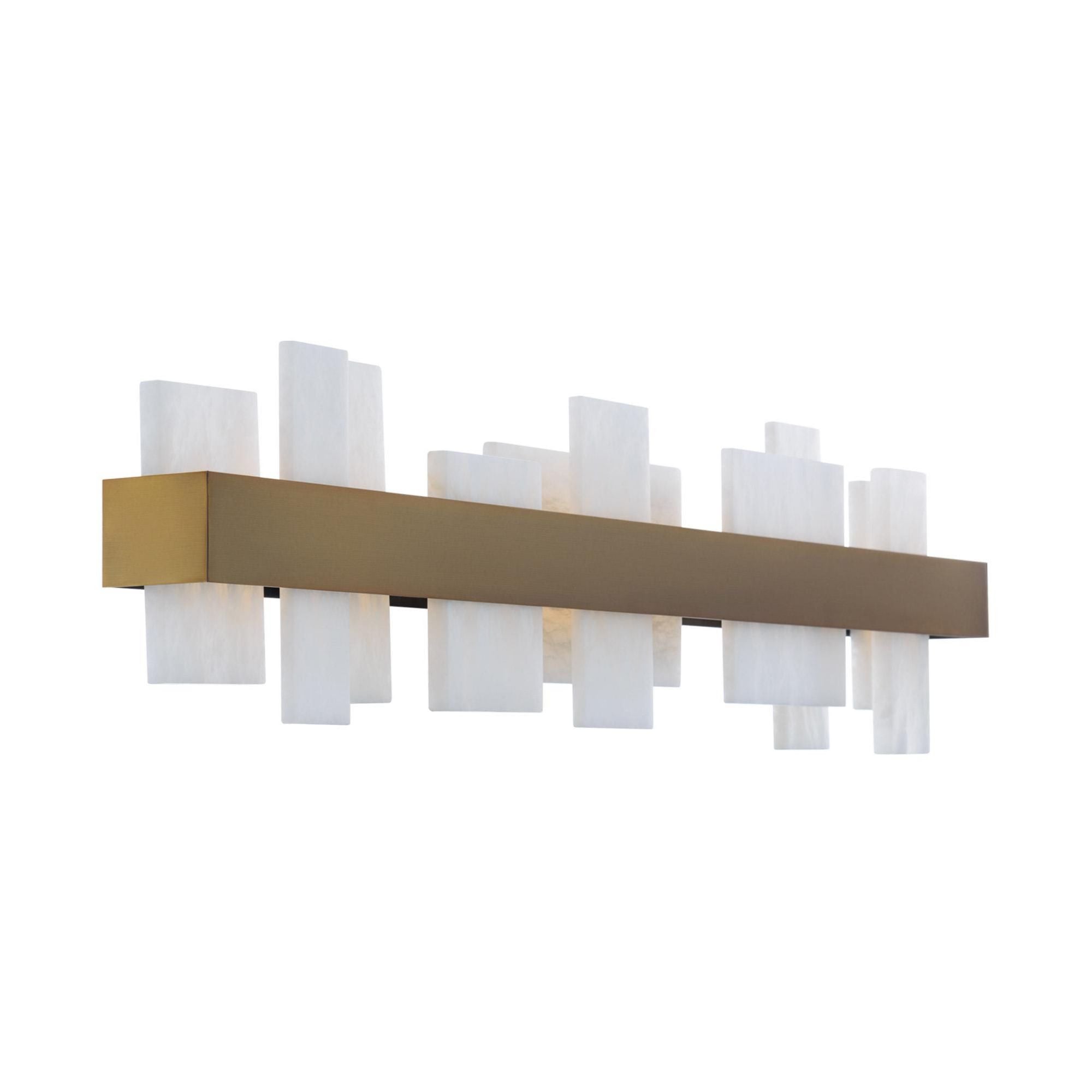 Acropolis 37in LED Bath Vanity & Wall Light 3000K in Aged Brass