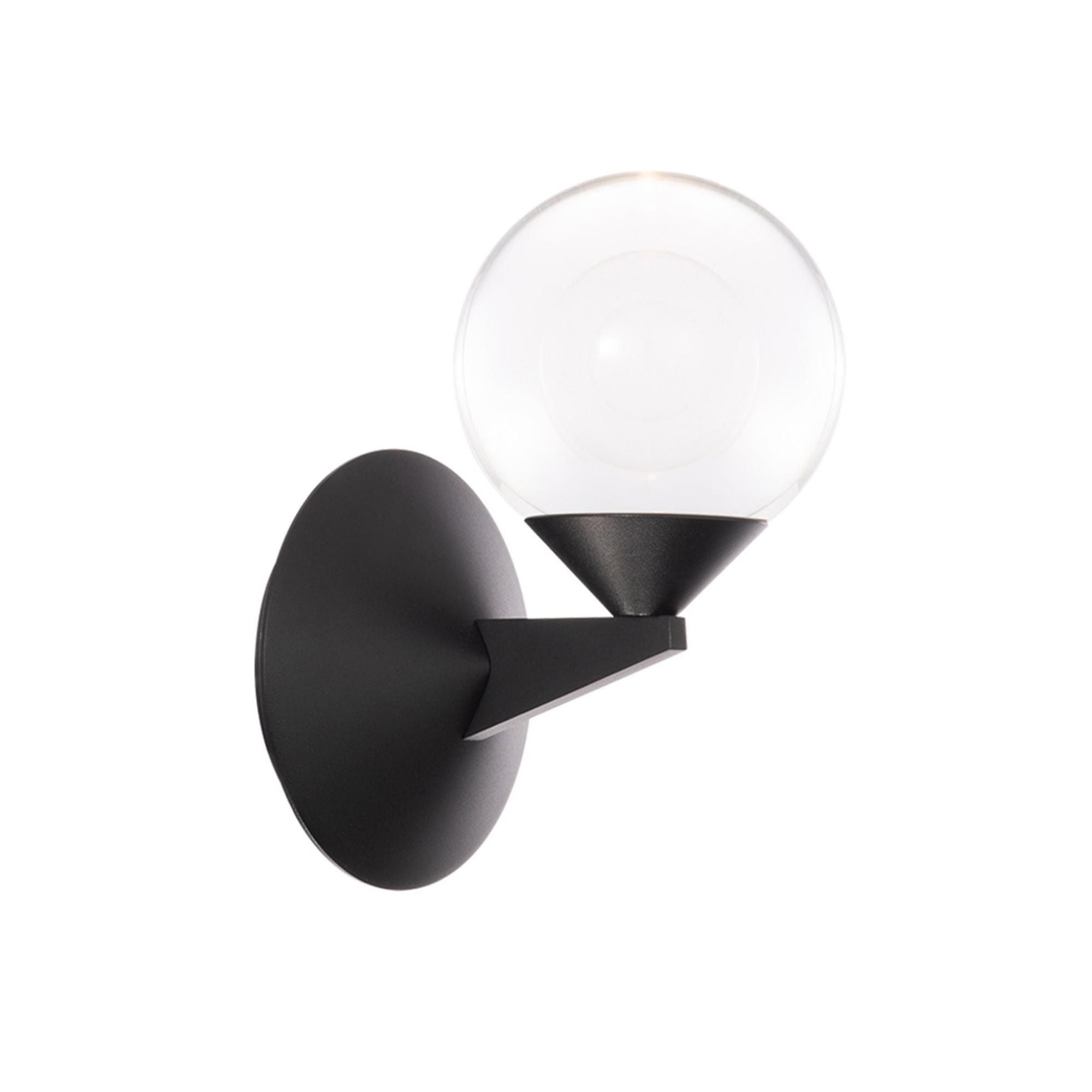 Double Bubble 6in LED 1 Light Wall Sconce 3000K in Black