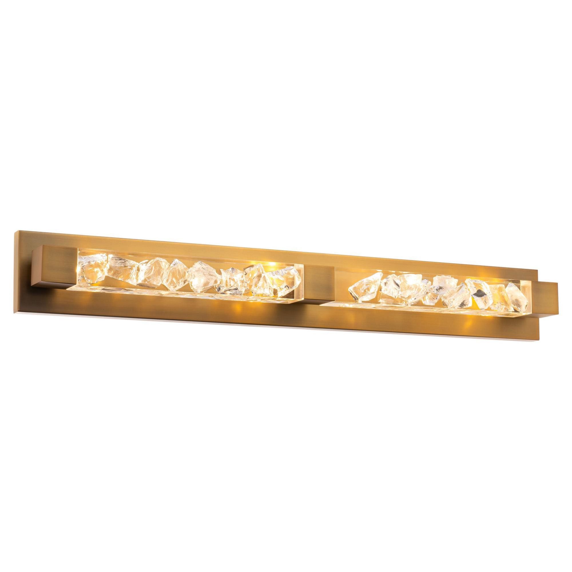 Terra 34in LED Bath Vanity & Wall Light 3000K in Aged Brass