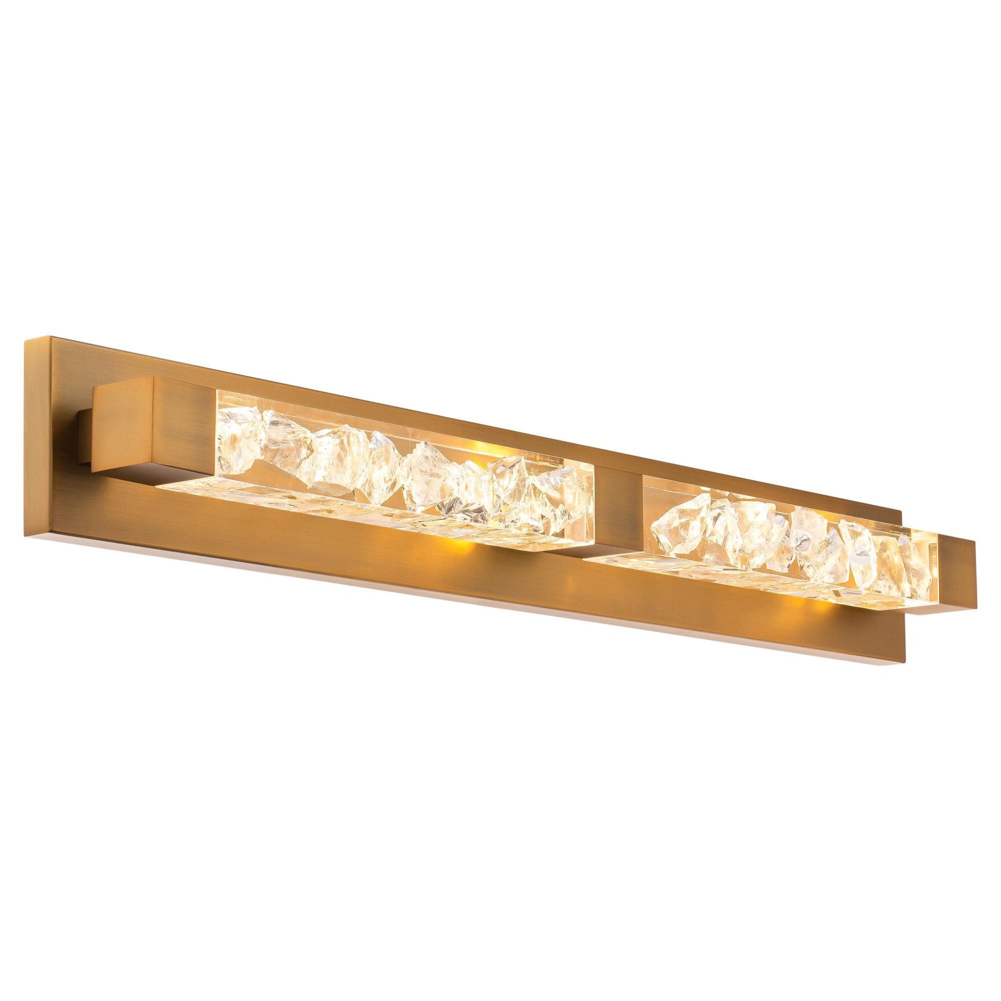 Terra 34in LED Bath Vanity & Wall Light 3000K in Aged Brass