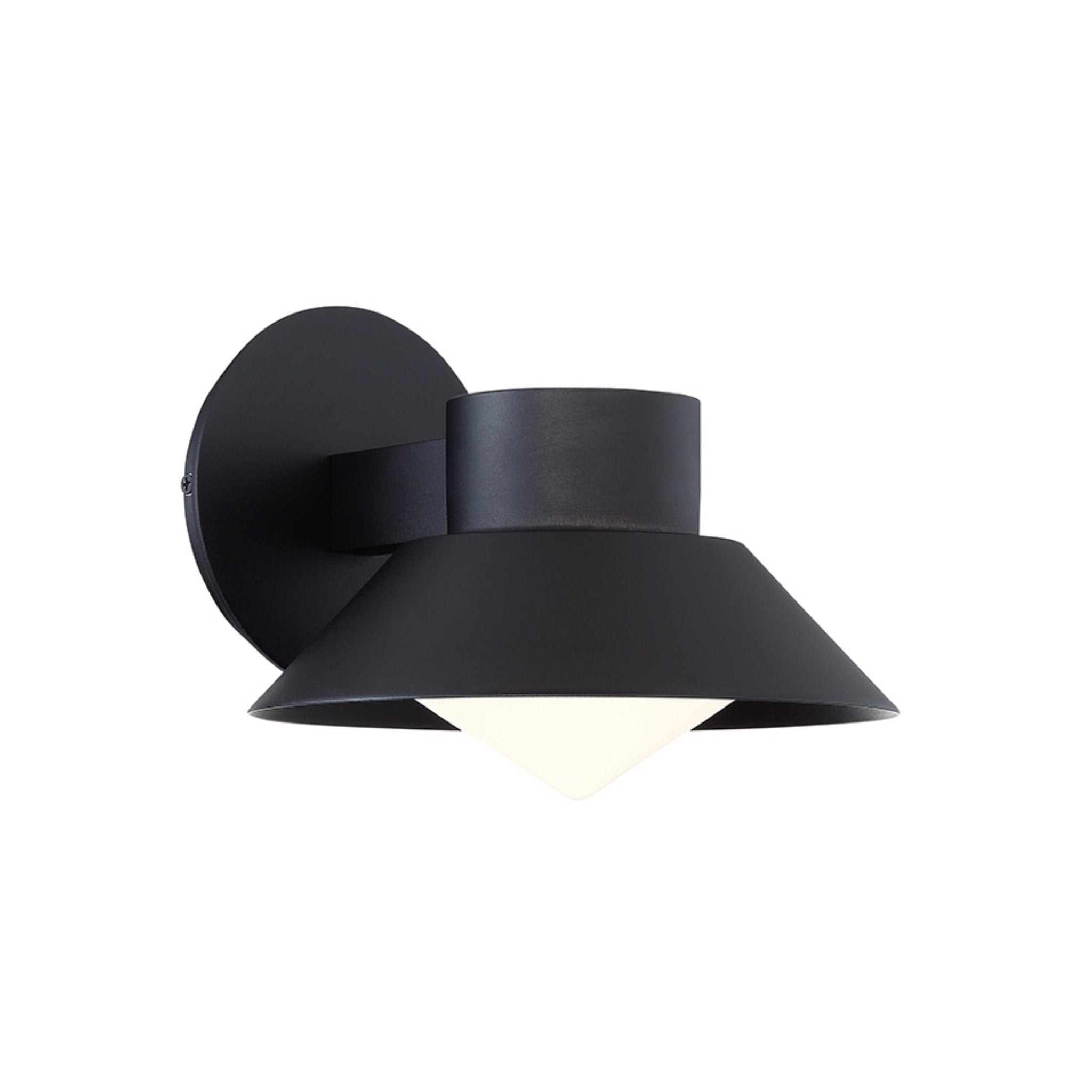 Modern Forms WS-W18708-BK 3000K 8.5 Watt Oslo LED Outdoor Wall Light in Black