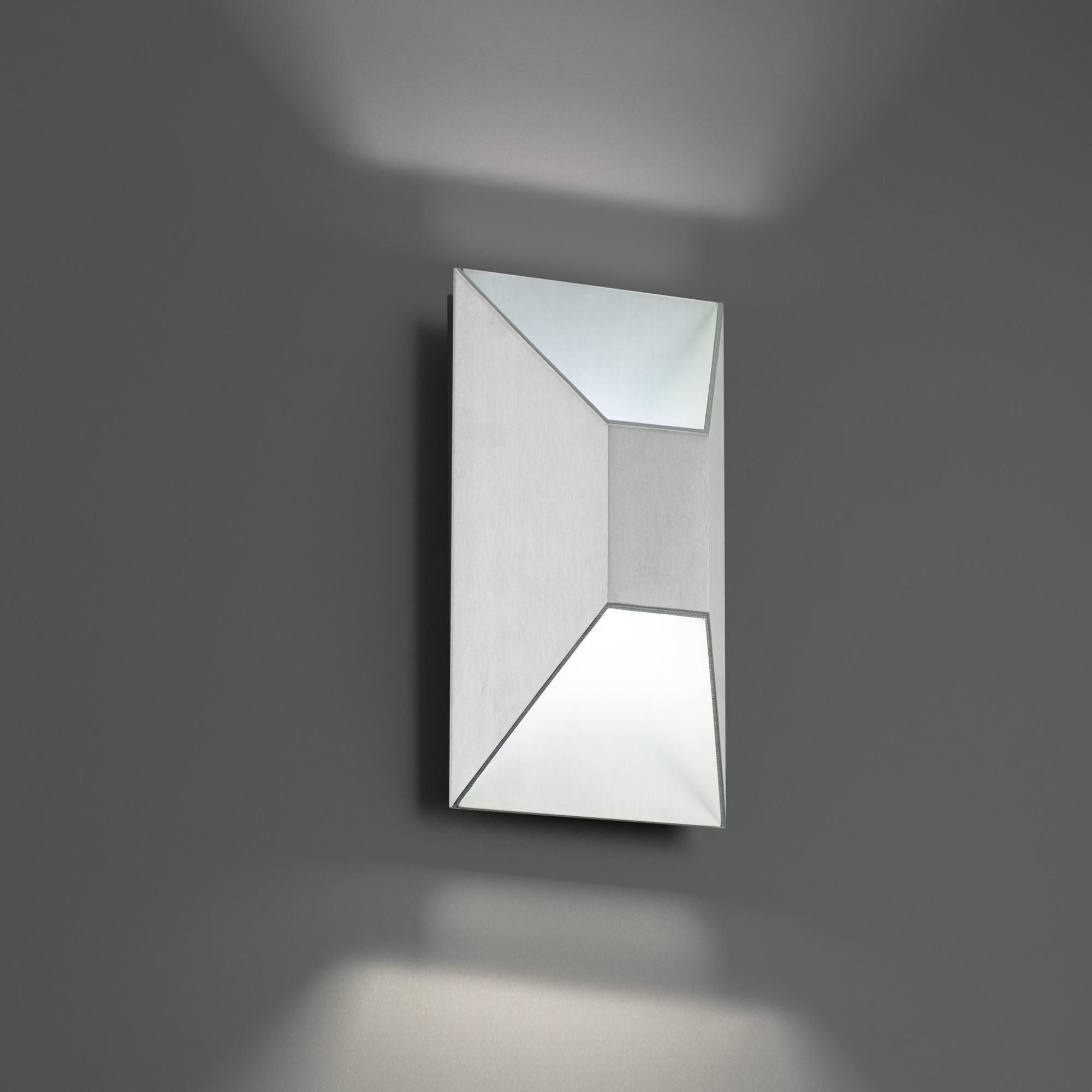 Maglev 10in LED Indoor or Outdoor Wall Light 3-CCT 3000K-3500K-4000K Set to 3000K in Brushed Aluminum