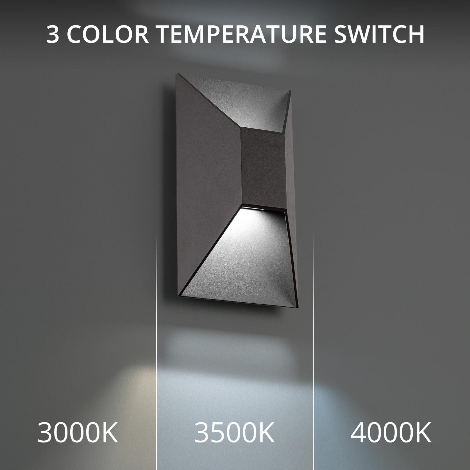 Maglev 10in LED Indoor or Outdoor Wall Light 3-CCT 3000K-3500K-4000K Set to 3500K in Bronze