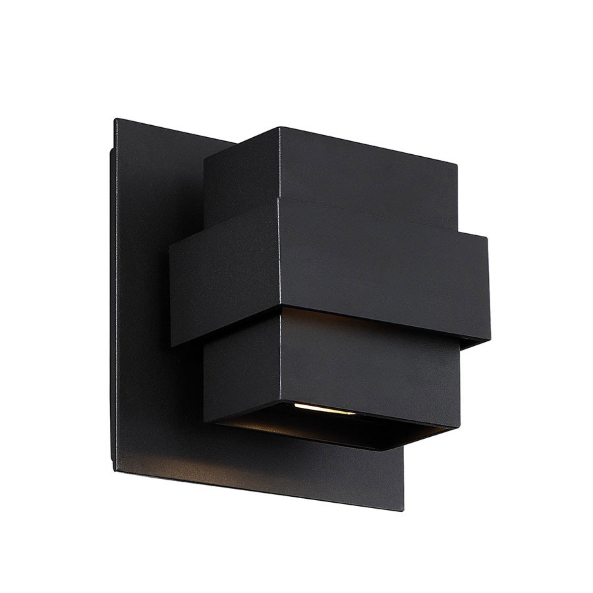 Modern Forms WS-W30507-BK 3000K 12 Watt Pandora LED Wall Light in Black