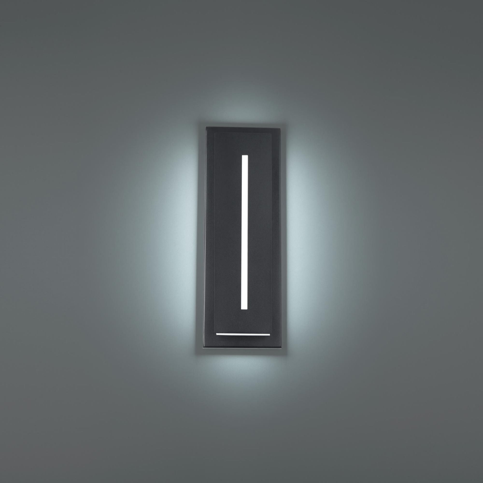 Midnight 16in LED Indoor or Outdoor Wall Light 3-CCT set to 4000K in Black