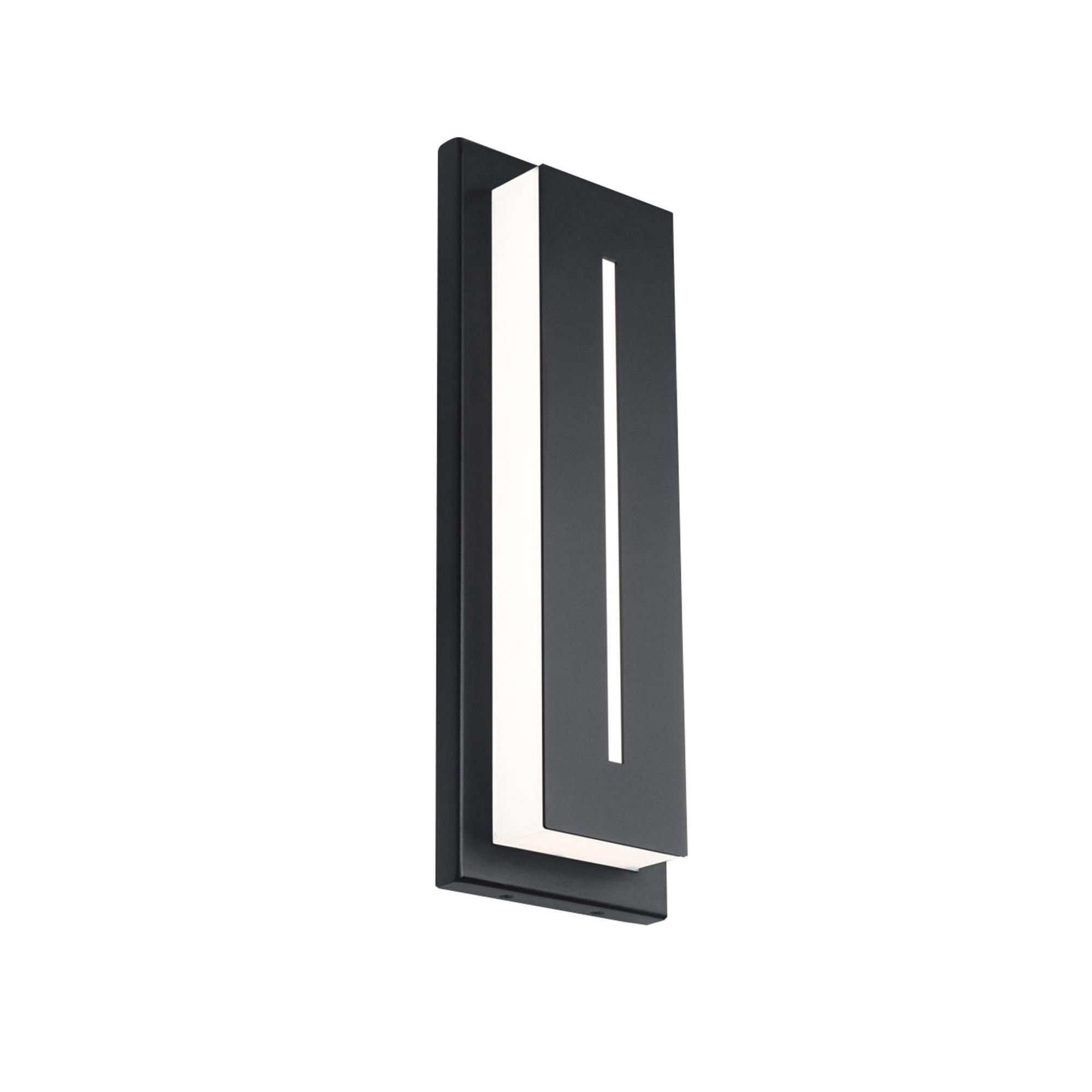 Midnight 16in LED Indoor or Outdoor Wall Light 3-CCT set to 4000K in Black