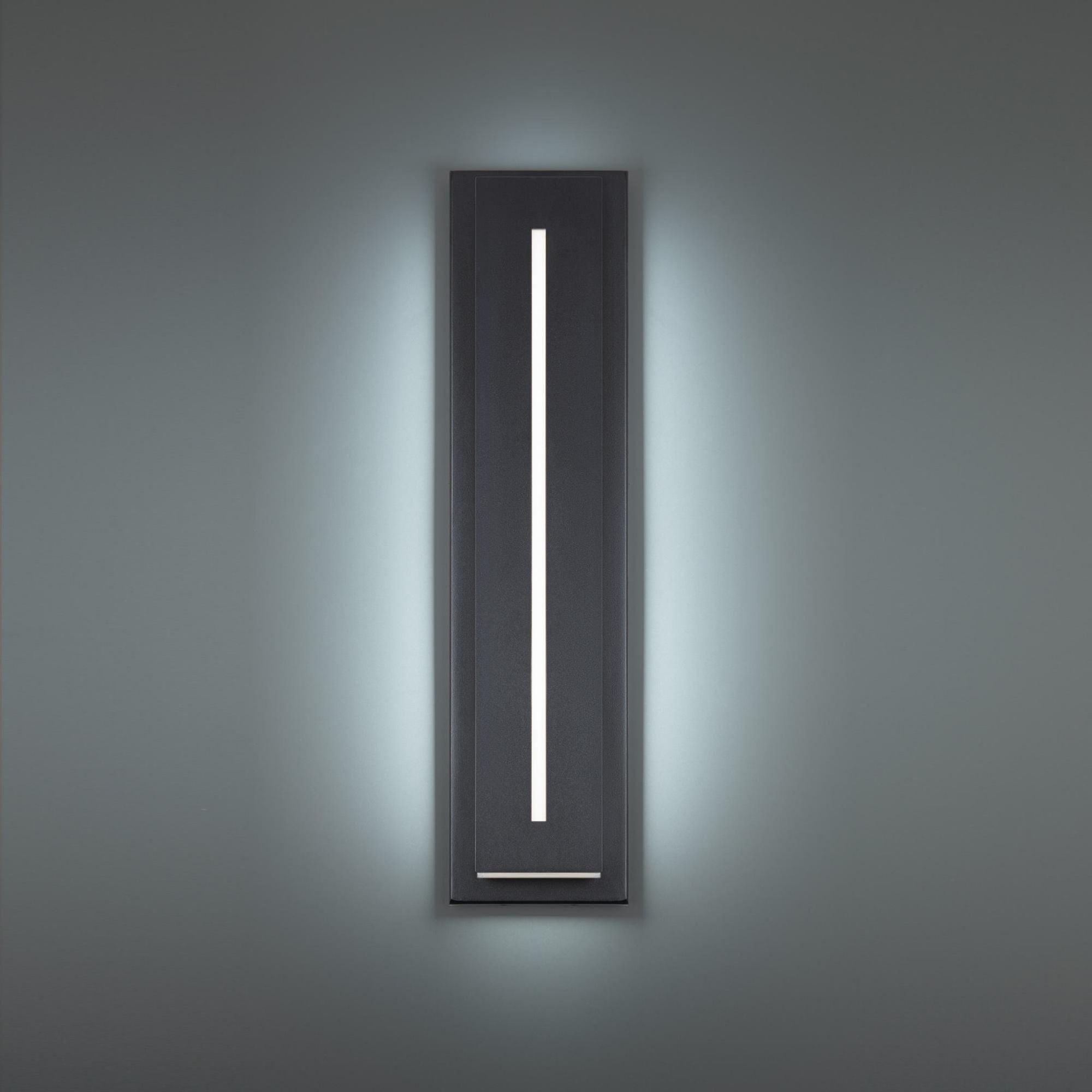 Midnight 26in LED Indoor or Outdoor Wall Light 3-CCT set to 4000K in Black