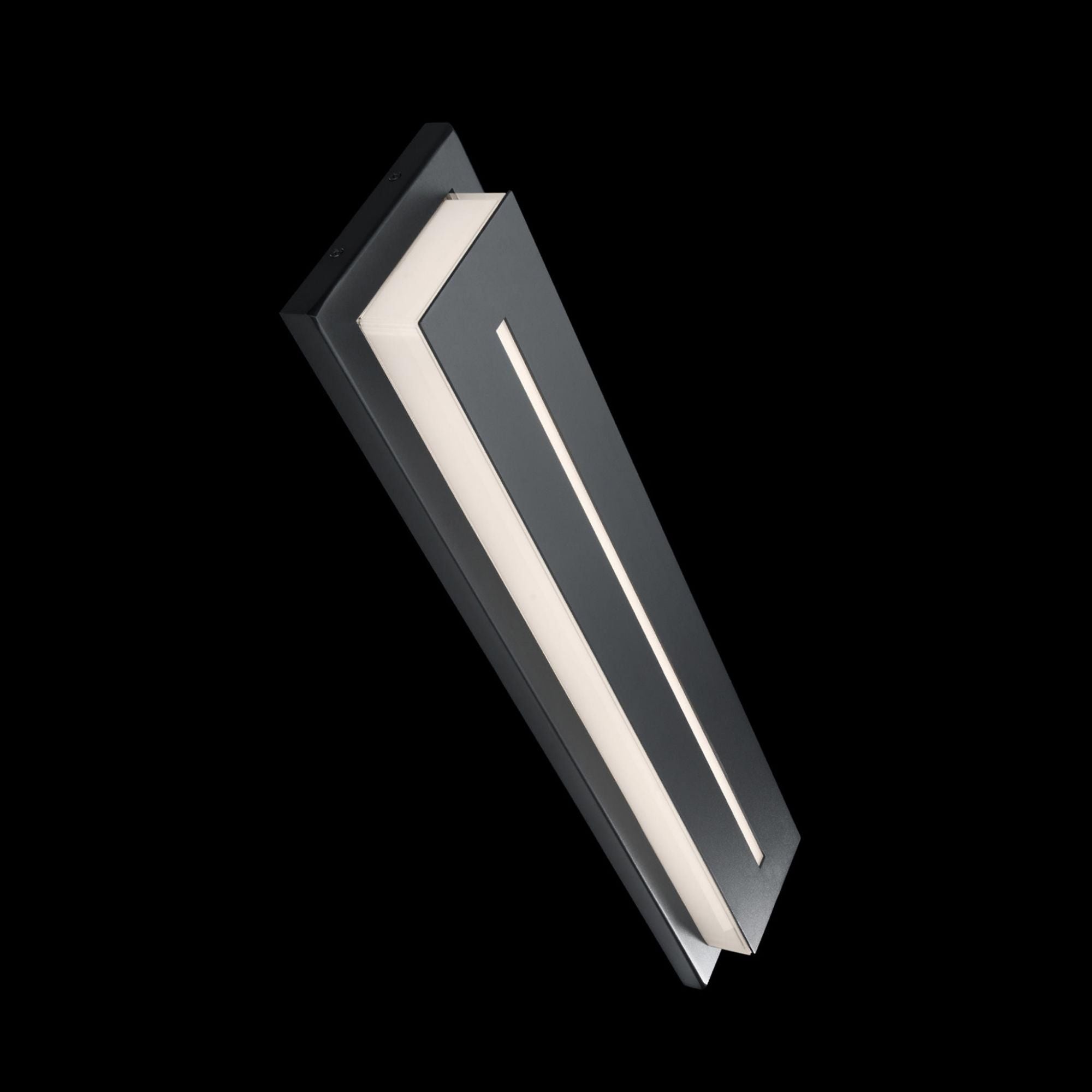 Midnight 26in LED Indoor or Outdoor Wall Light 3-CCT set to 3000K in Black