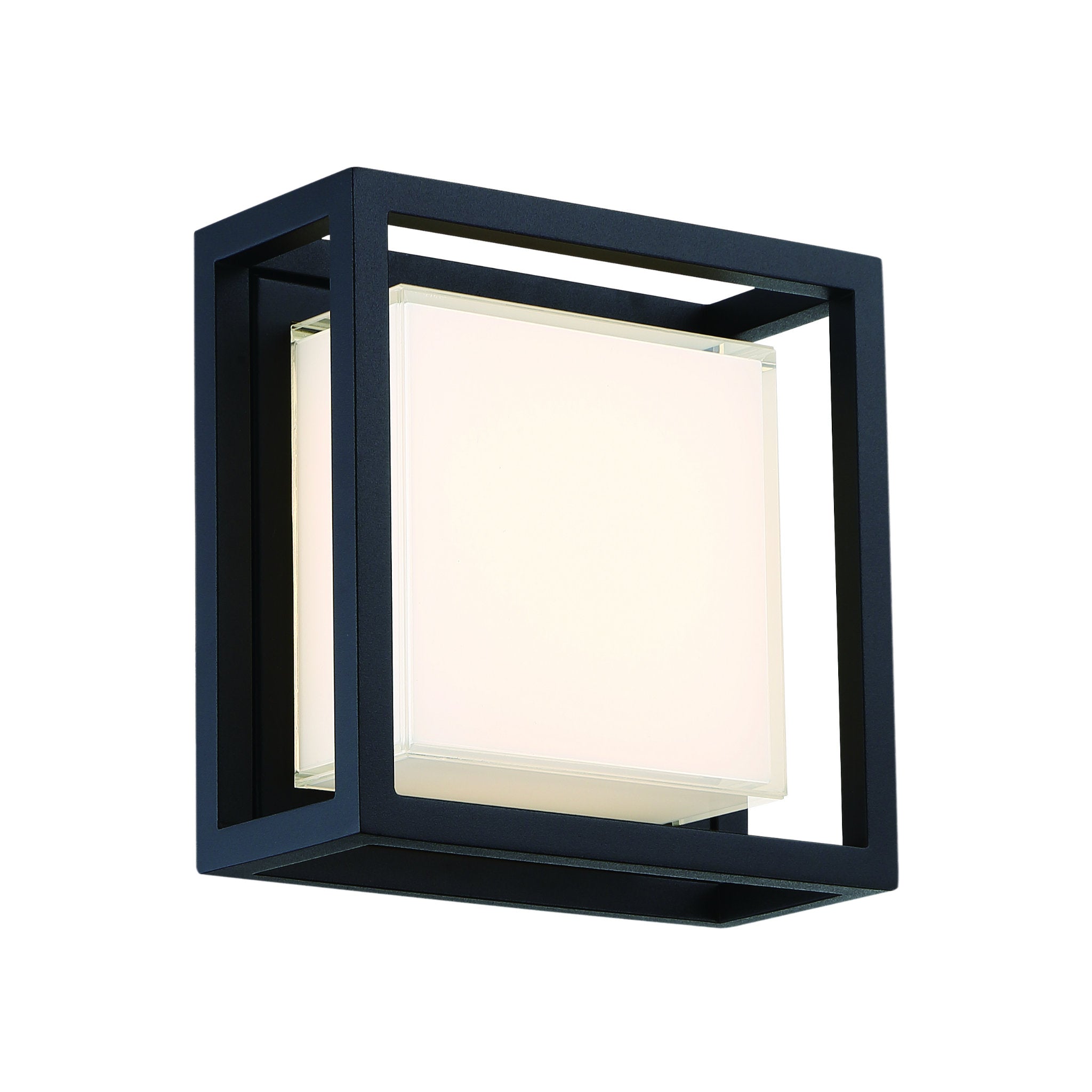 Modern Forms WS-W73608-BK 3000K 17 Watt Framed LED Outdoor Wall Light in Black