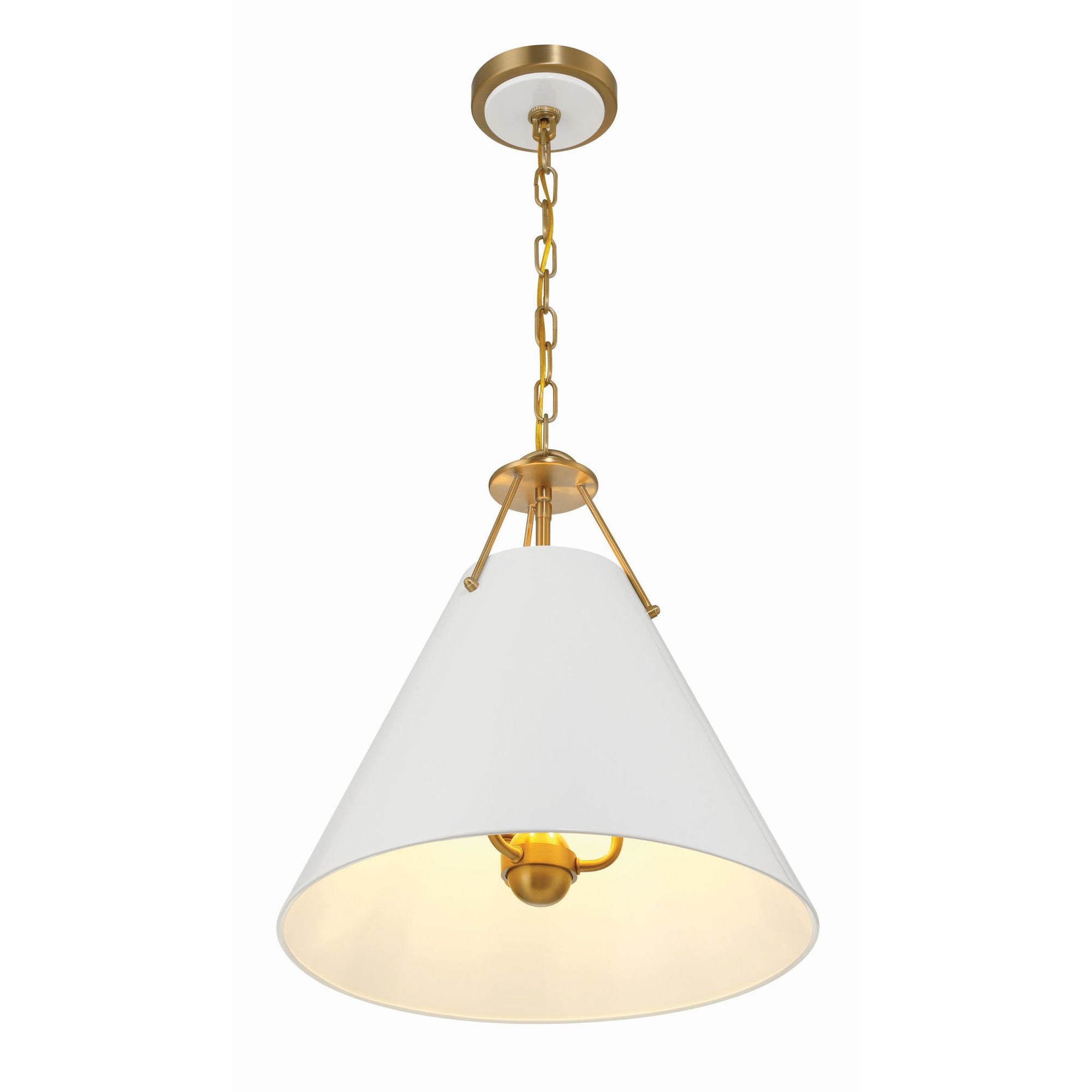 Xavier 3 Light Vibrant Gold Pendant Steel Shade 16"W x 16.5"H x 16"D