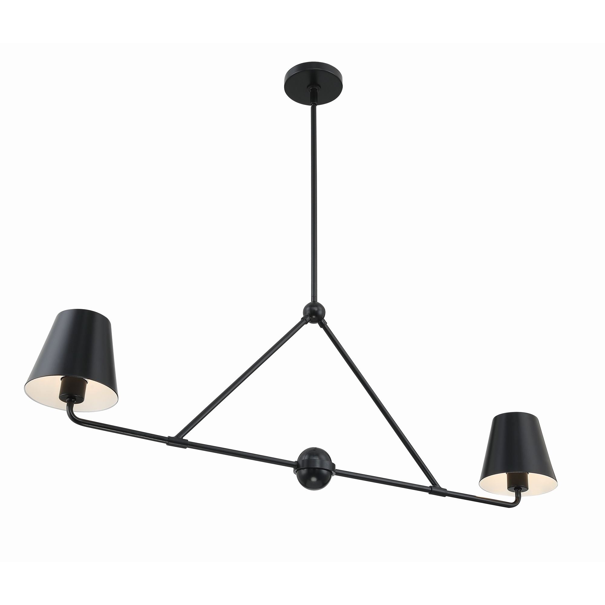 Xavier 42'' Matte Black Linear Chandelier Black 42"W x 15"H x 6"D