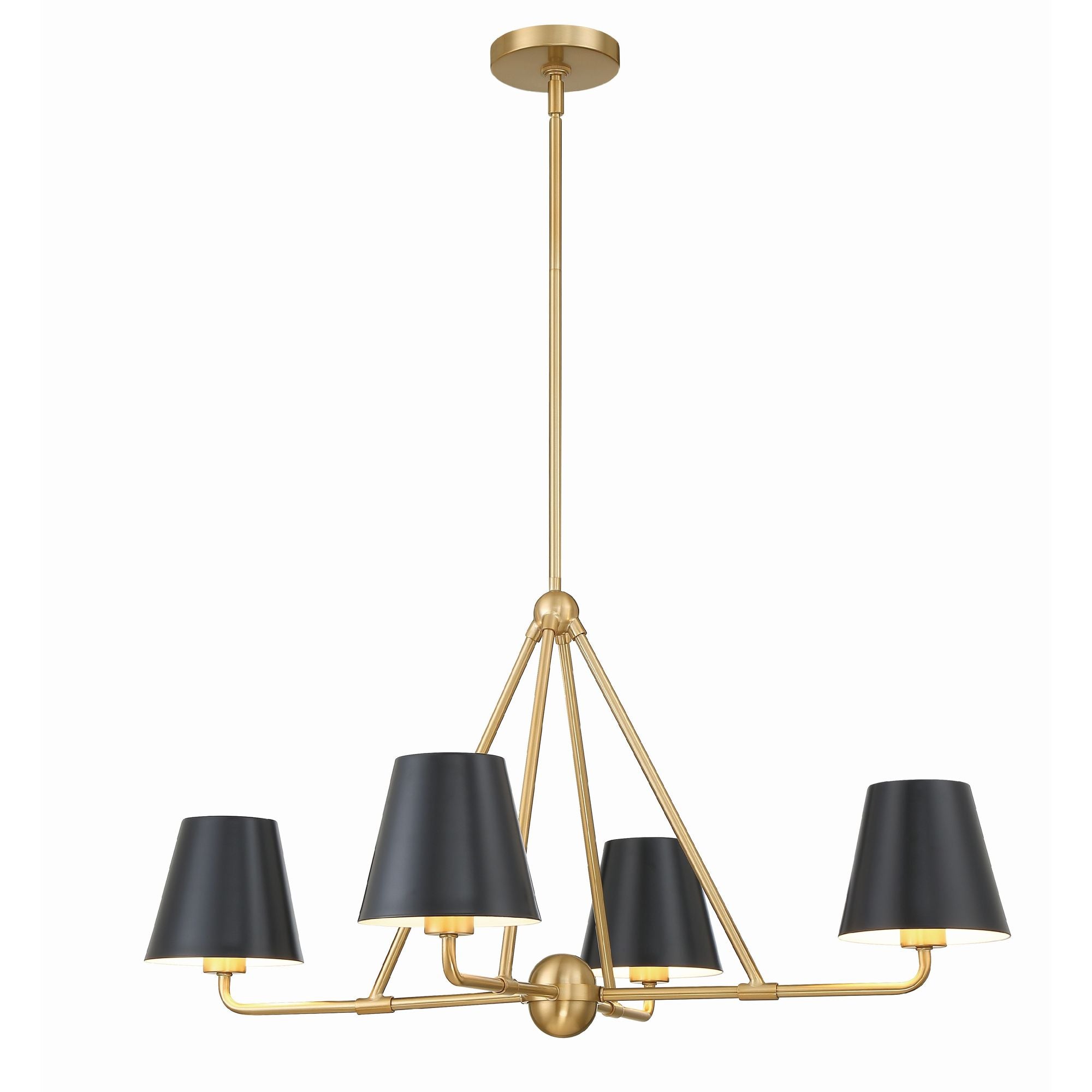 Xavier 31.75'' Vibrant Gold Chandelier Black 31.75"W x 17"H x 31.75"D