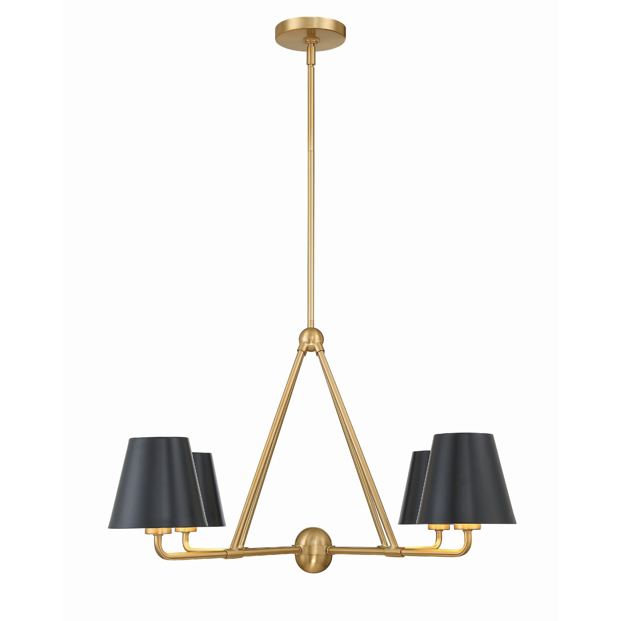 Xavier 31.75'' Vibrant Gold Chandelier Black 31.75"W x 17"H x 31.75"D
