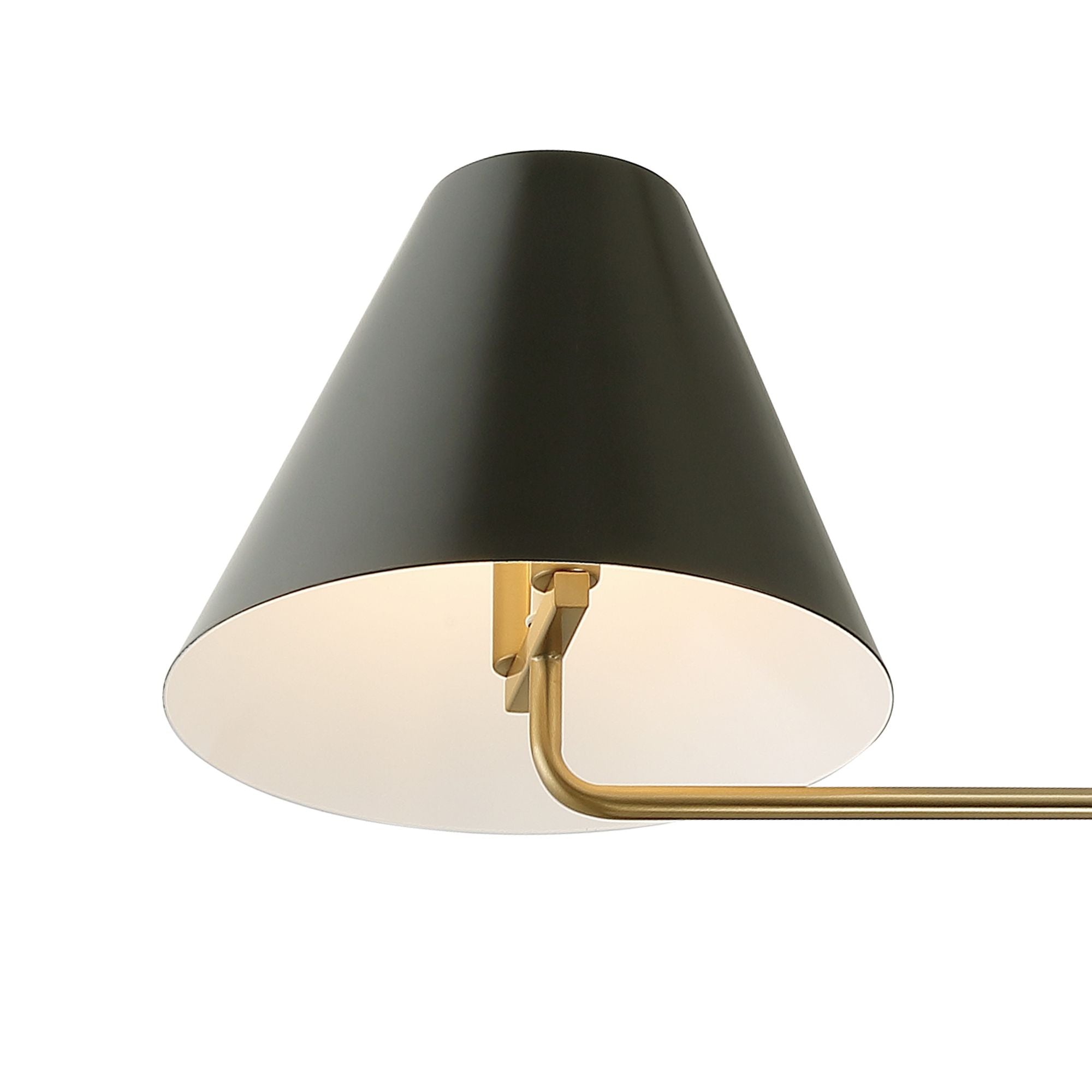 Xavier 54'' Vibrant Gold Linear Chandelier Black 54"W x 17"H x 10"D