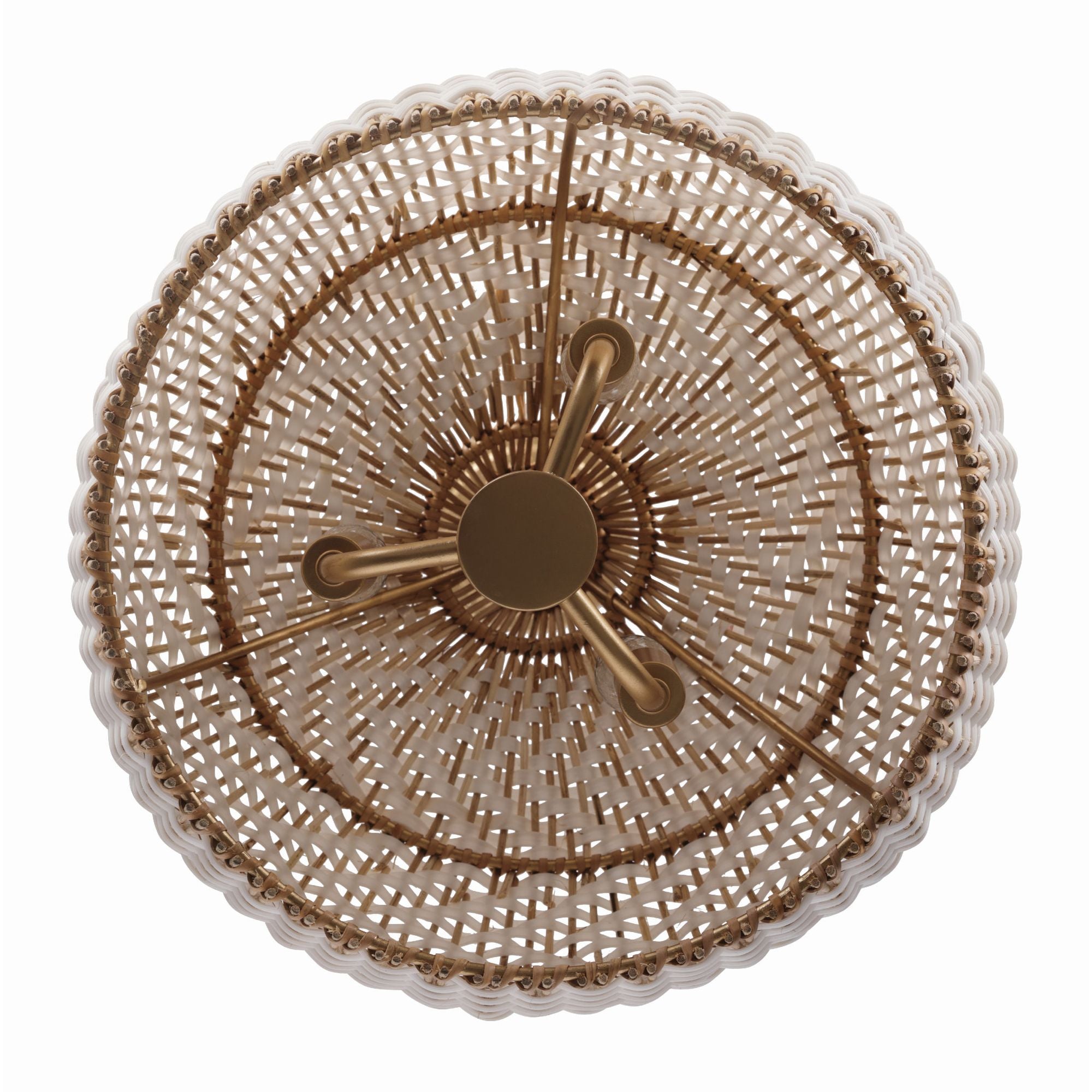 Zanzibar 14'' Soft Gold Pendant Tan 14"W x 14"H x 14"D