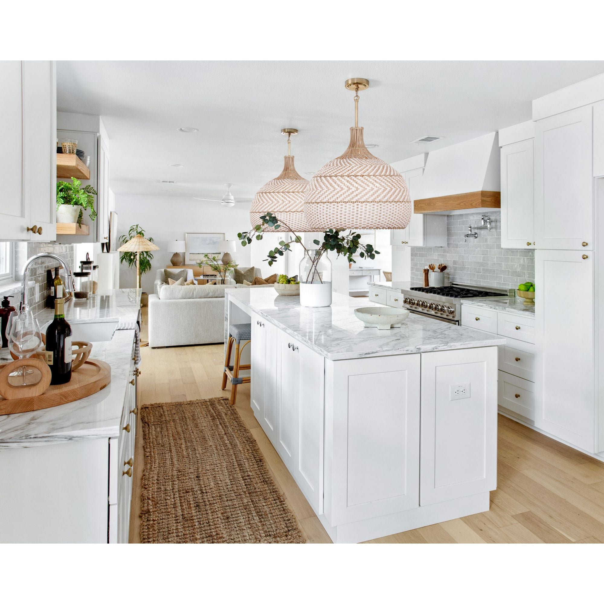 Zanzibar 21'' Soft Gold Pendant Tan 21"W x 20.25"H x 21"D